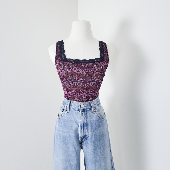Vintage Pink and Black Camisole Top - Picture 7 of 8
